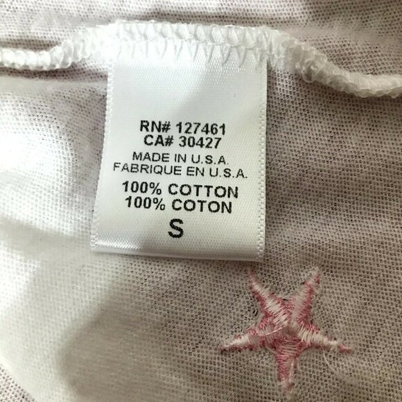 WILDFOX Starlet Embroidery Cotton Jersey Rivo Tee Womens Size Small - Picture 3 of 7